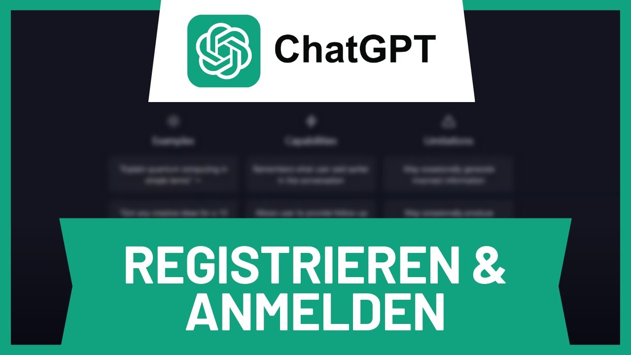 ChatGPT Registrieren und Anmelden • Tutorial - YouTube