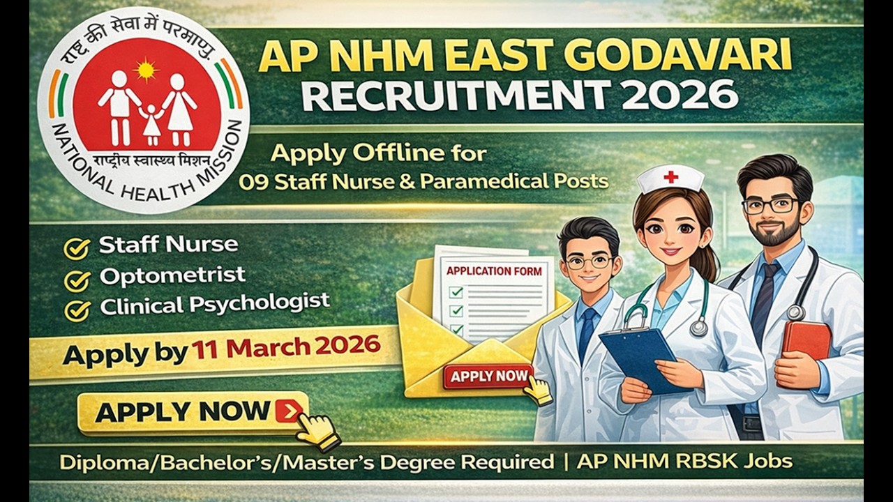 AP NHM East Godavari New Govt Vacancy 2026 Apply Online Full Notification Eligibility