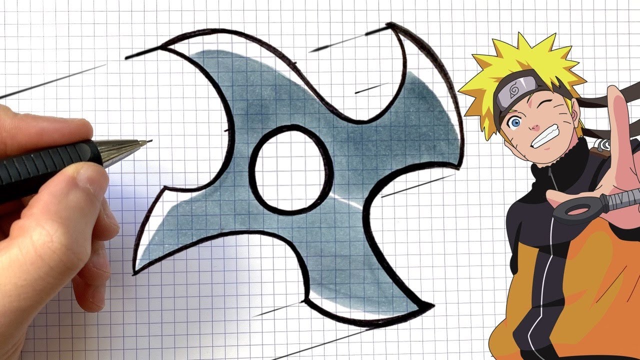 HOW TO DRAW SHURIKEN FROM NARUTO - YouTube.