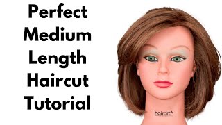 How to Cut a Medium Length Layered Haircut Step by Step Tutorial - TheSalonGuy