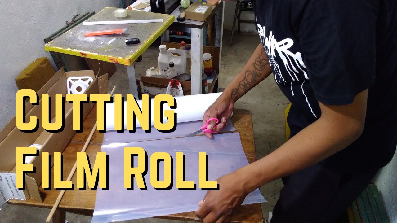 Cutting Screen Printing Film Roll YouTube