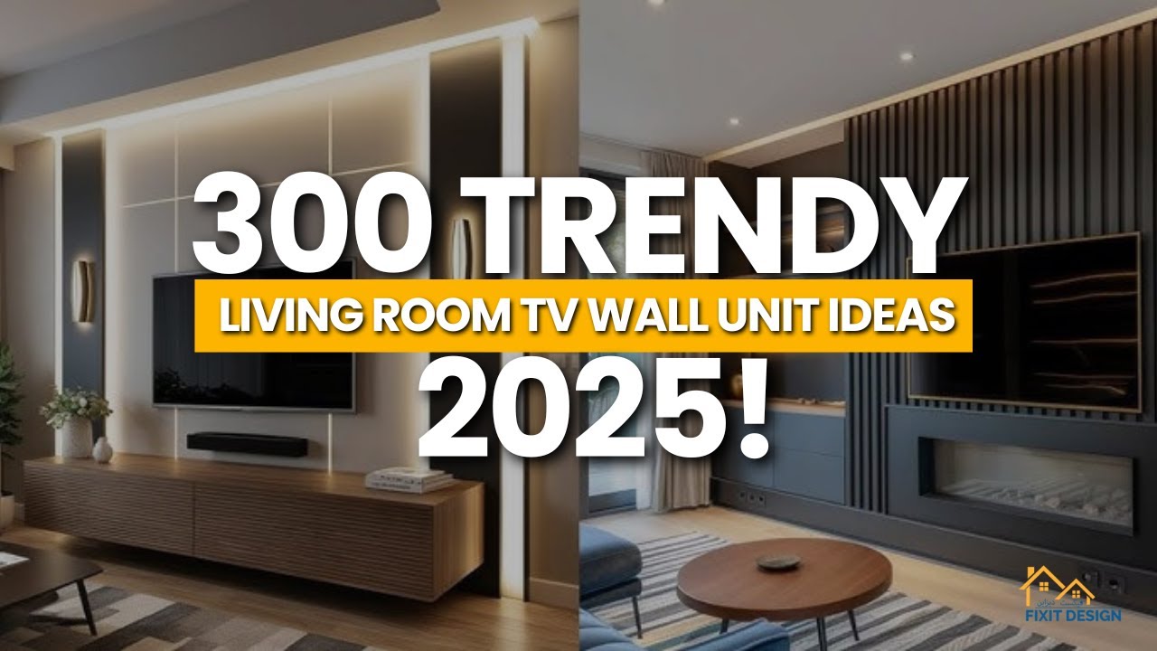 300 Trendy Living Room TV Wall Unit Ideas 2025 | Stylish TV Cabinet ...