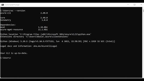 Azure CLI tool installation on Windows