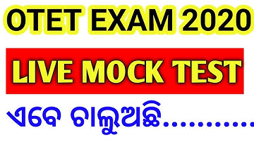OTET EXAM 2020 !! Live Mock Test !! Sr Study Point !! Daily Test