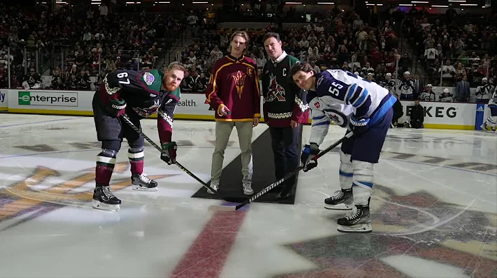 Shane Doan and son Josh drop 1st puck for Yotes at...
