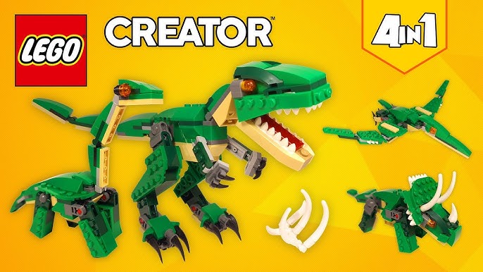 LEGO Creator 3 in 1 Mighty Dinosaur Toy, Transforms from T. rex to  Triceratops to Pterodactyl Dinosaur Figures, Great Gift for 7-12 Year Old  Boys 