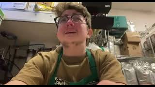Starbucks barista breaks down in tears over unfair working conditions. For the love of god.