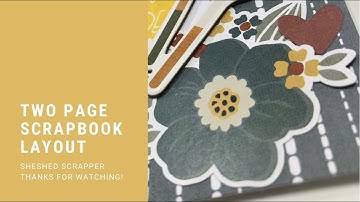 Two Page Scrapbook Layout Process Video: Quarantine Facetime Baking//Hearth and Home