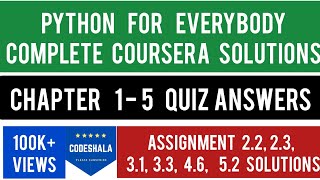 Coursera: Python For Everybody Complete Course Assignments Solution |Python For Everybody Assignment