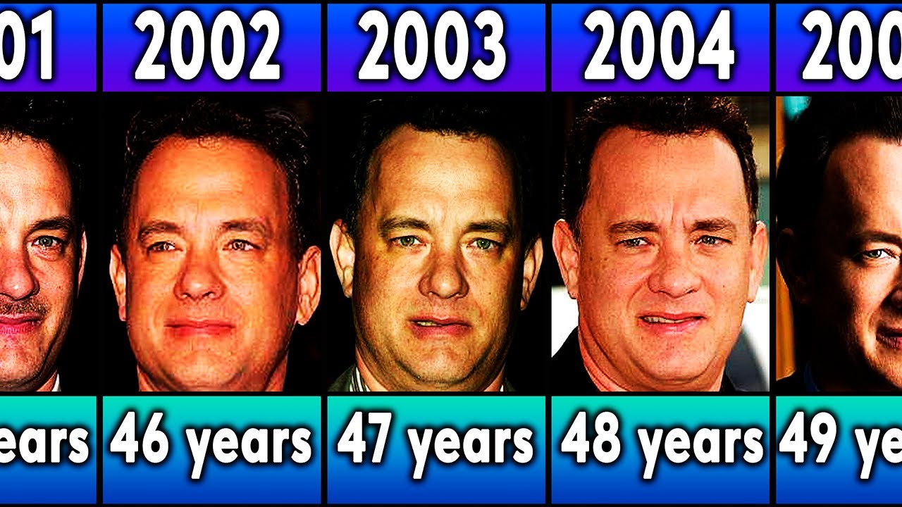 Tom Hanks from 1980 to 2023
