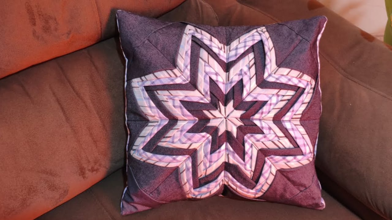 Como Fazer Almofada  Patchwork Estrela  Você ficará surpreso com o quão fácil é!