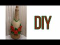 Декор бутылки джутовым шпагатом / bottle decor