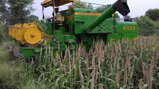 Hind 999 combine... millet harvesting... bajra combine..