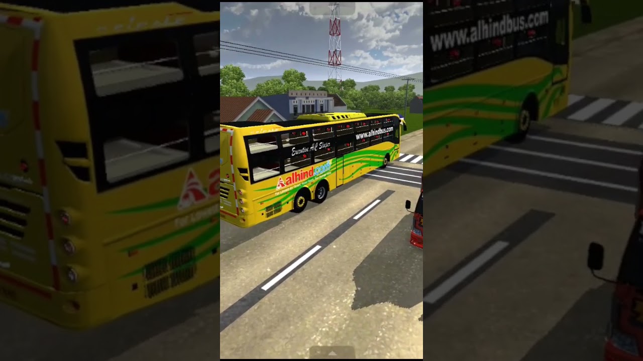 bus simulator Indonesia short video VOLVO Bus speed breaker 😱😮 map mod play 
