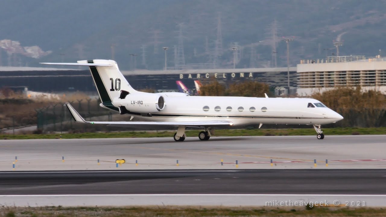 Leo Messi´s Private Gulfstream-V LV-IRQ, BARCELONA-EL PRAT:…