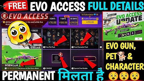 May evo access free fire| evo access permanent milega kya| evo access me evo gun permanent milega ?