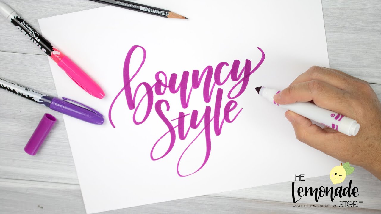 How To Do BOUNCY LETTERING - An Easy Tutorial on How To do Bouncy  Calligraphy Style