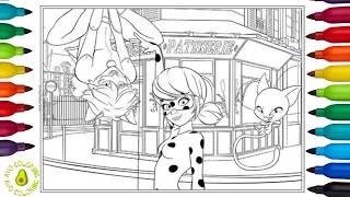 Miraculous Ladybug and Cat Noir Coloring Pages | How to color Ladybug and Cat Noir #11