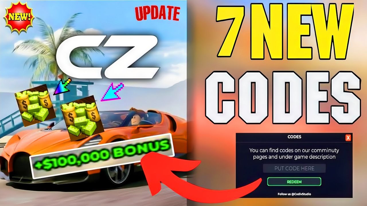 ️EVENT💥CODES⚠️ CAR ZONE RACING ROBLOX CODES JANUARY 2026- CODES FOR CAR ...