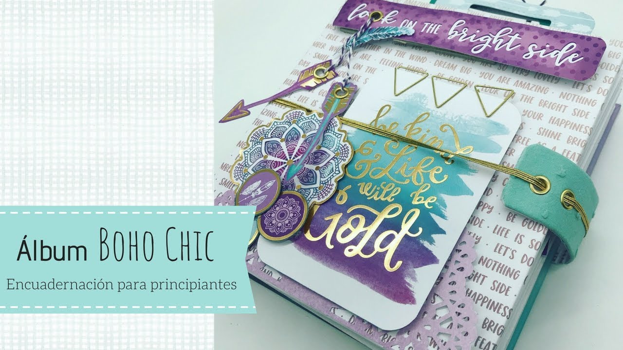 Álbum Boho Chic, encuadernación para principiantes