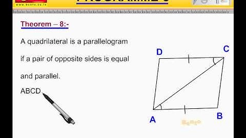 Cbse Class 9 th Maths Score 100 Marks Video     properties of a parellogram 9