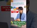 Data formatting in Excel with 5 shortcut key.#excel#msoffice#mstechtricks#computereducation