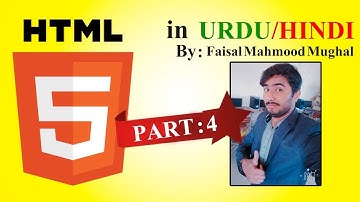 HTML Tutorial For Beginners in Urdu/Hindi - Learn Web Development Part 4 of 5