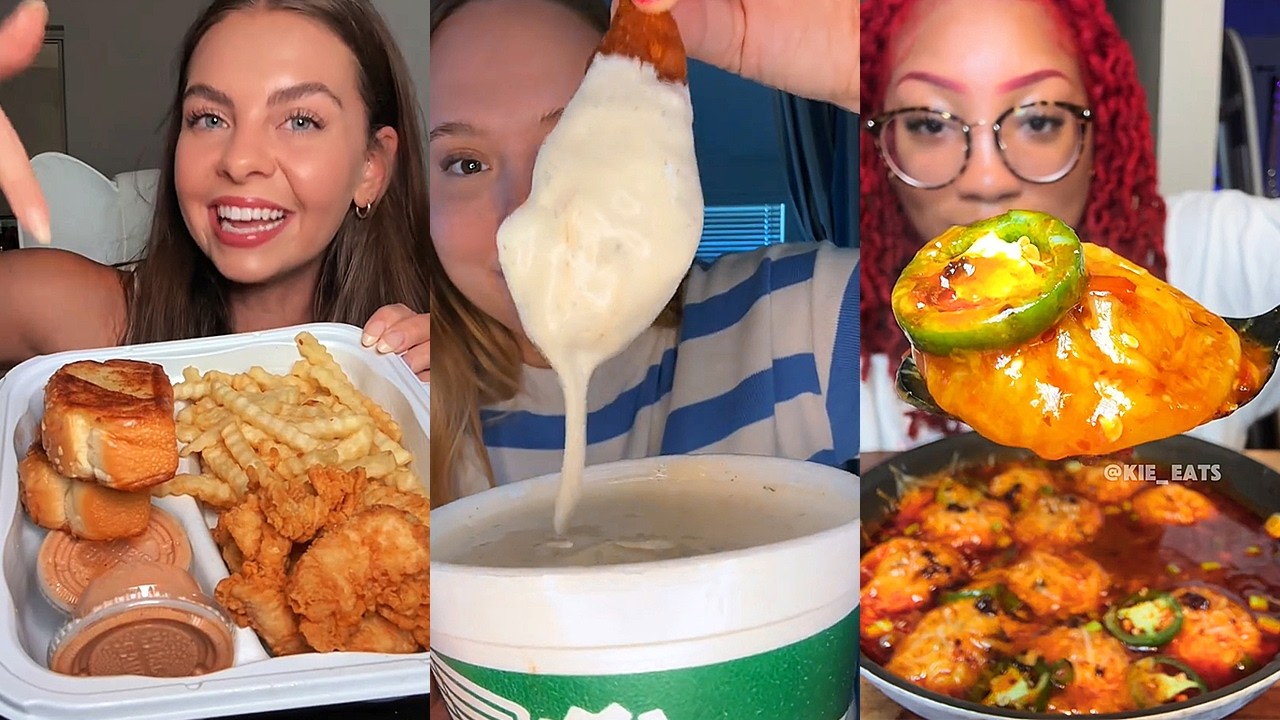 Asmr EATING 🍔| 245 | Wingstop, Raising Cane's, In-N-Out, Raising Cane's, Chicken Takoyaki and more!
