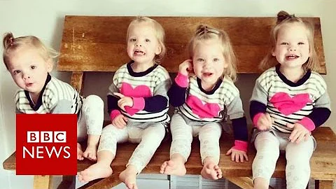 Quadruplets: Mum with four two-year-olds - BBC News