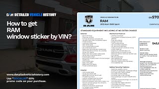 HOW TO GET YOUR RAM WINDOW STICKER BY VIN? | RAM Window Sticker Lookup Guide