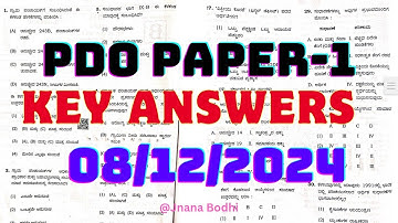 PDO PAPER-1 Key Answers 2024/ Today