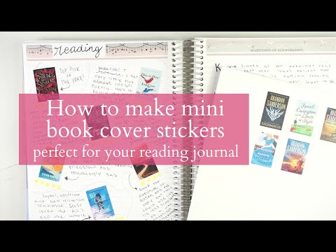 How to make mini book cover stickers for your reading journal