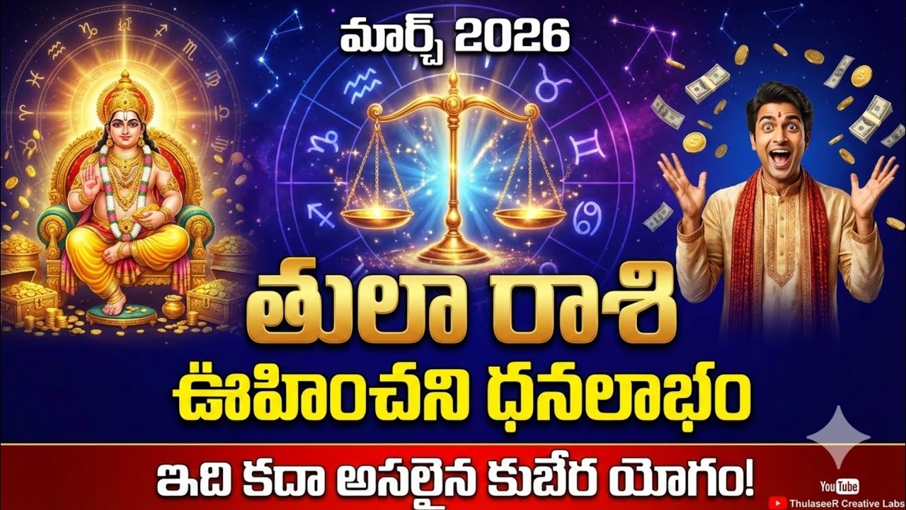 తులారాశి మార్చి 2026: ఊహించని ధనలాభం అసలైన కుభేరయోగం,! | March 2026 Libra Horoscope