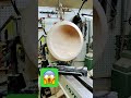 Warped bowl blank after drying turning on the lathe