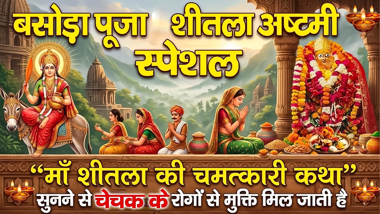 आज बसौड़ा पूजा माँ शीतला की चमत्कारी अमृतवाणी को सुनने से चेचक के रोग से मुक्ति मिल जाती है#Sheetla