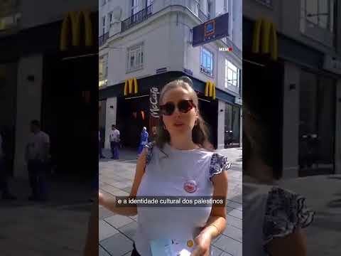 Comida palestina Grátis em boicote ao McDonald's