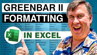 Excel - Dynamic Formatting In Excel Format Every Other Row With Custom Colors - Episode 932