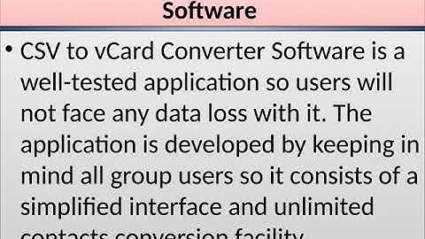 CSV to vCard Converter Software