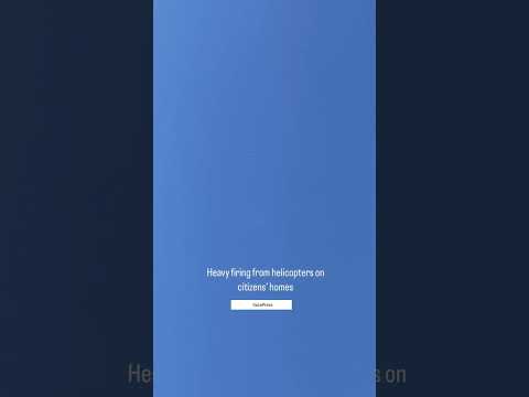 Heavy Gunfire By An Israeli Helicopter At Homes In The North Of Gaza 