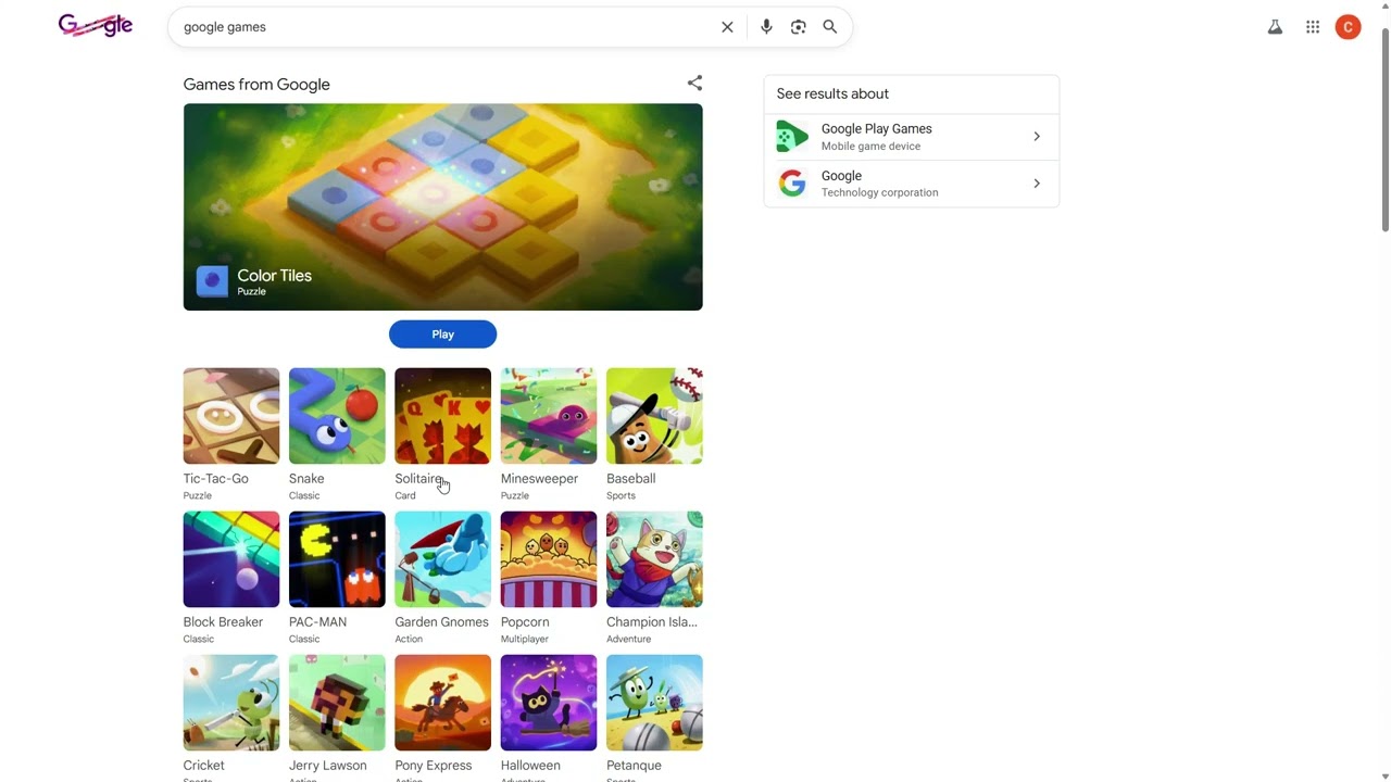 Playing google games