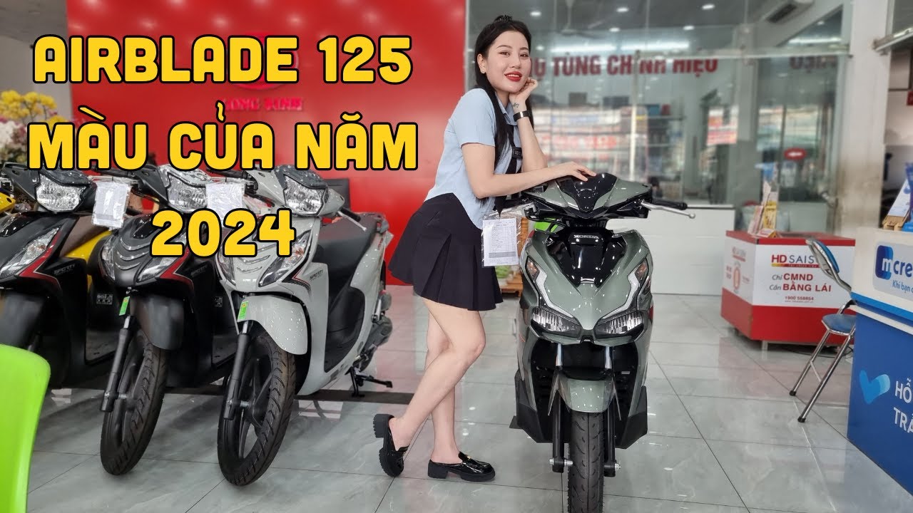 Airblade 125 Xám ánh xanh màu của 2024 I Thùy Dung Motor YouTube