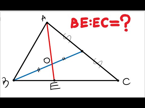 В каком отношении делит сторону BC треугольника ABC прямая, проходящая через A?