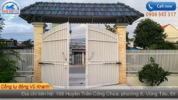 ✅ Cách lắp đặt cổng sắt đẹp 2 cánh đơn giản, đóng mở tự động, cánh tay đòn tại Thuận An - Bình Dương