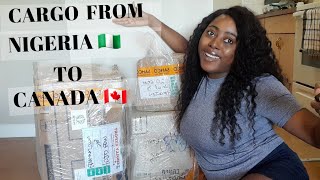 CANADA VLOG 4 : MY 36kg AIR CARGO | FOOD ITEMS FROM NIGERIA  TO CANADA    | UNBOX WITH ME | COST