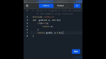 How to write a c Program to find the HCF of two numbers using recursion.
