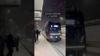 Tram in Snow | TAMPERE Public Transportation