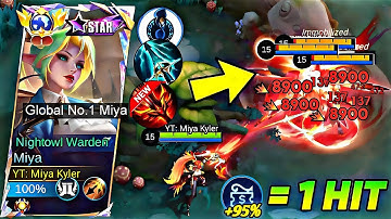 MIYA 1 HIT DELETE TUTORIAL BUILD 2025!🤔 (100% AUTO KILL.) Miya Best Build and Emblem 2025!!! - MLBB🔥