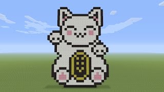 Minecraft Pixel Art - Maneki-Neko Minecraft Pixel Art - Maneki-Neko