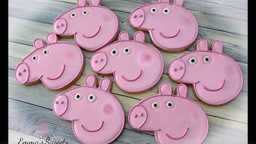 How to Decorate Peppa Pig Cookies by Emma