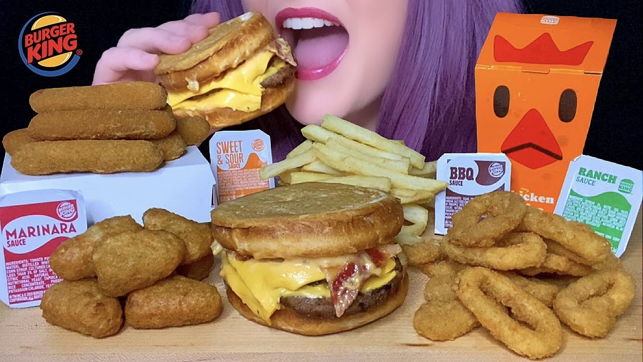 ASMR BURGER KING MUKBANG (NO TALKING) *NEW* BACON WHOPPER MELT
